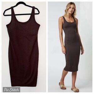 Vuori Halo Essential Midi Dress in Java Heather | XL